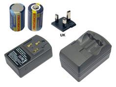 CR-2, CR123A, CR2, DL123A, CR23, DL123... battery charger